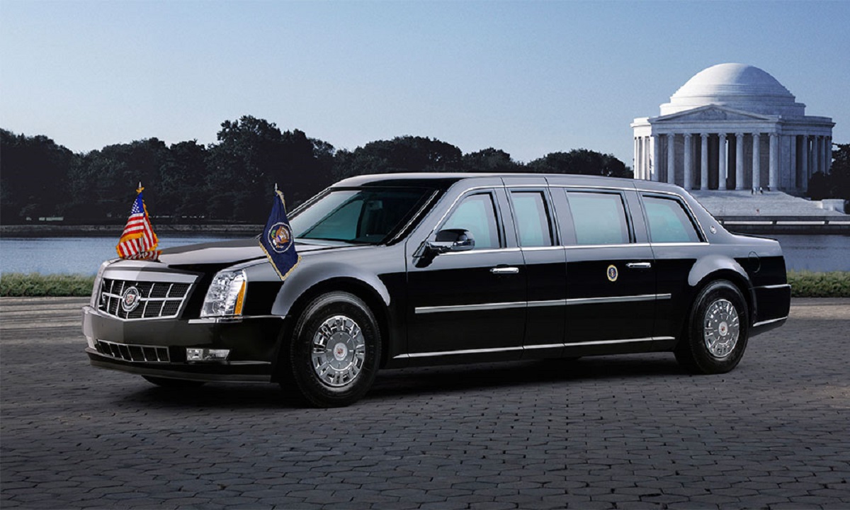 The Beast has arrived this is Joe Biden's car