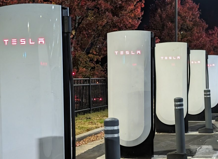 Tesla Supercharger V4 Close