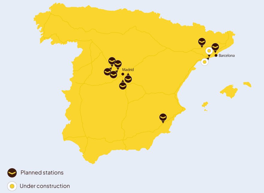 Fastned Spain Map