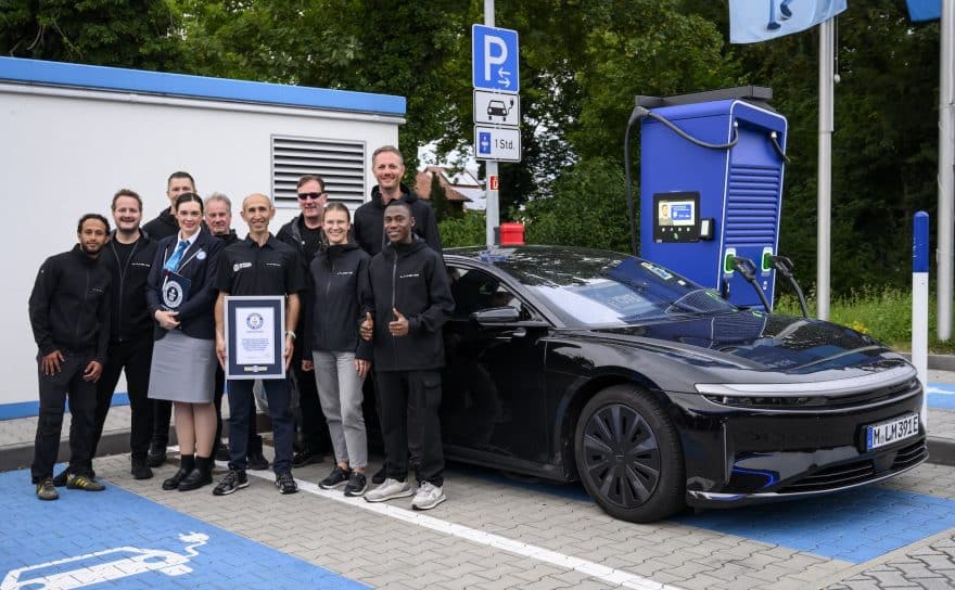 Lucid Air Grand Touring Guinness World Records Title 17