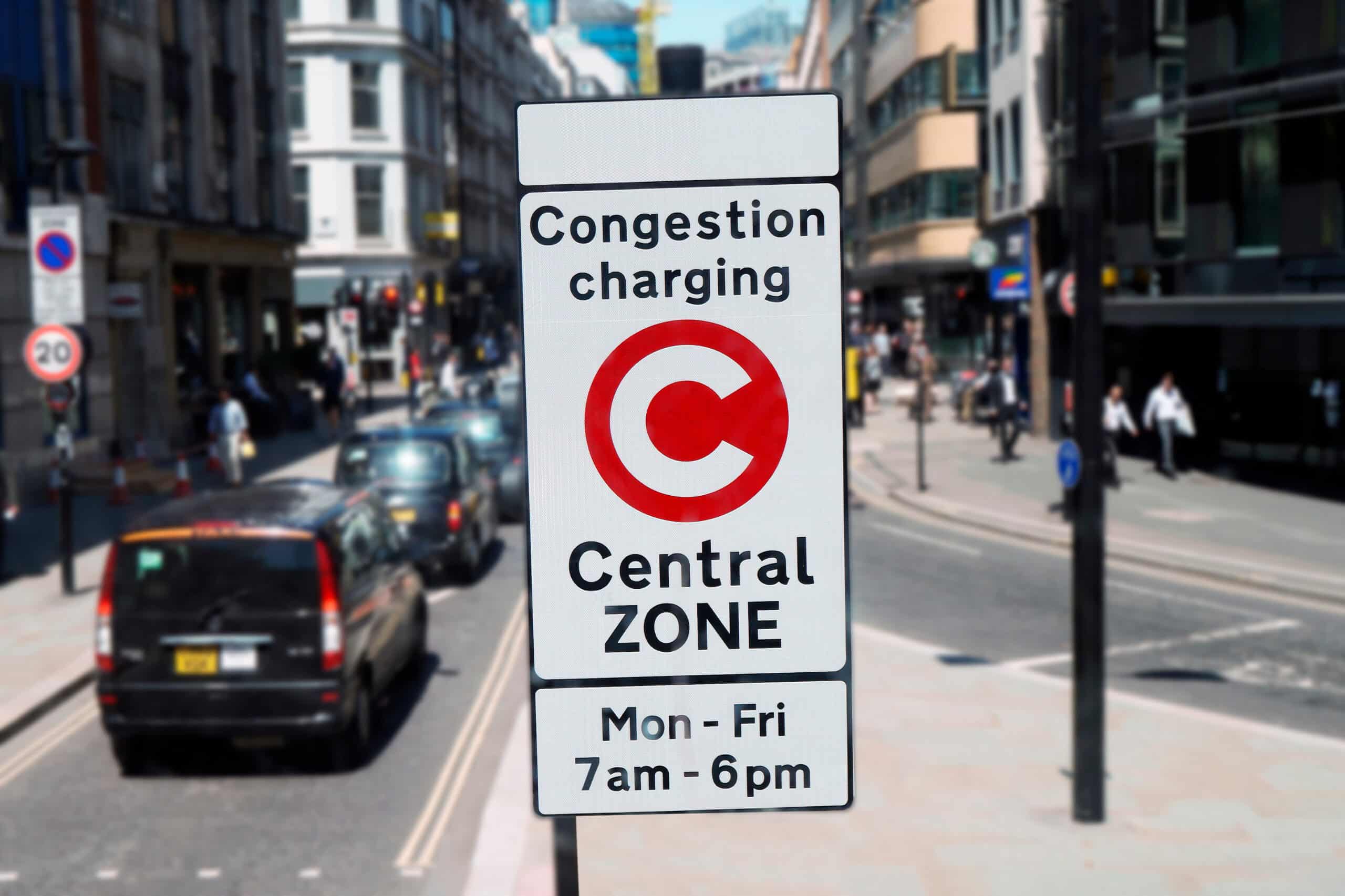 London Congestion Charging Zone Sign